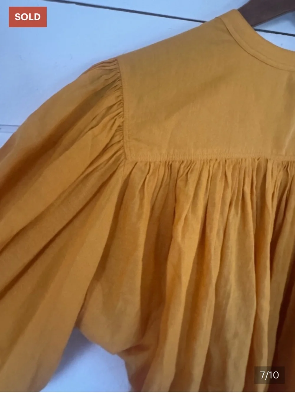 Madewell Balloon Sleeve Top in Small in Pollen Puff batwing boho flowy